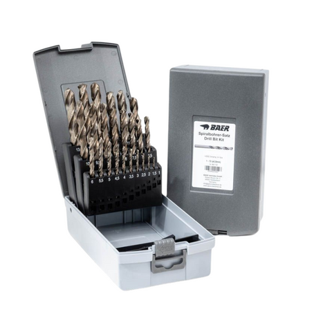 BAER Drill Set - HSS-E Drill Set for All Materials - 1-13mm (0.5 inc)