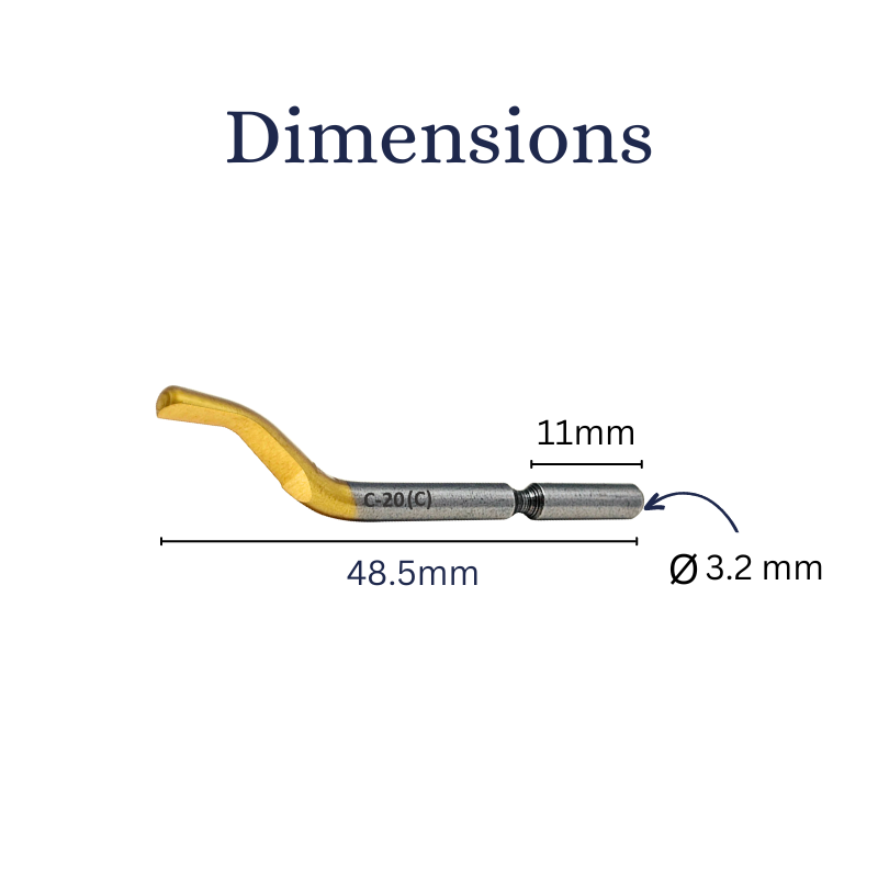 Cp Gratex C20 TiN Coated Deburring Blades - HSS - 3.2mm