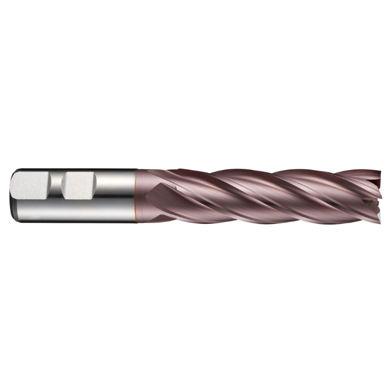 Dormer Pramet C295 6.0mm HSS-E-Powder Metal TICN Flatted Shank Multi-Flute Long Series End Mill DIN 844 L
