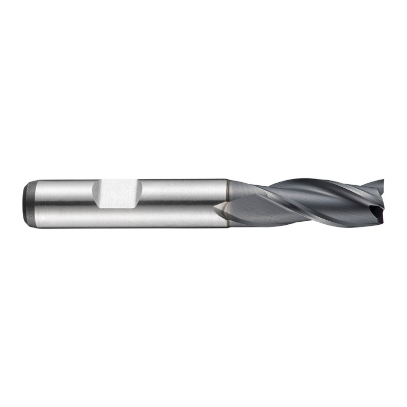 Dormer Pramet C352 4.0mm HSS-E-Powder Metal Alcrona Primax Flatted Shank 3 Flute Standard Length Slot Drill DIN 844 K