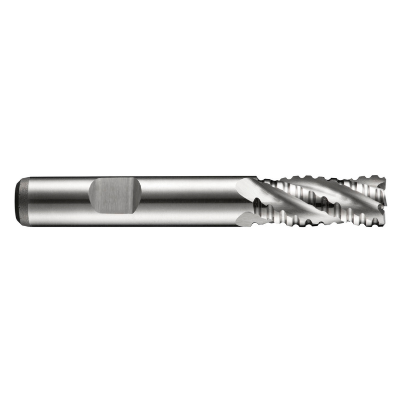 Dormer Pramet C40 16.0mm HSS-E Flatted Shank Multi-Flute Roughing (NF) Standard Length End Mill DIN 844 K