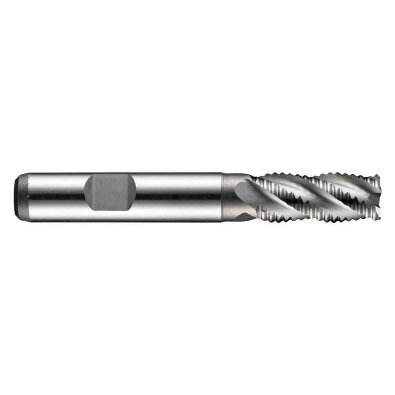 Dormer Pramet C407 14.0mm HSS-E-Powder Metal Primax Flatted Shank Multi-Flute Roughing (NRA) Standard Length End Mill DIN 844 K