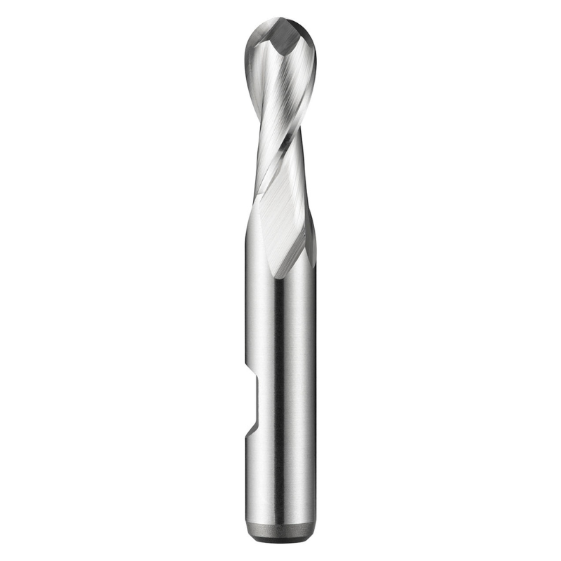 Dormer Pramet C505 4.0mm HSS-E Flatted Shank 2 Flute Ball Nosed Standard Length Slot Drill DIN 844 K