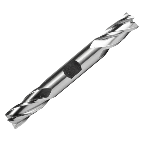 Dormer Pramet C614 3/8 Inch HSS Double Ended Flatted Shank 4 Flute End Mill Regular Length