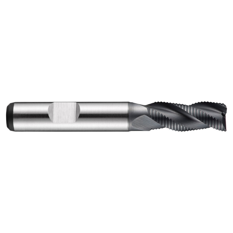 Dormer Pramet C922 9.0mm HSS-E-Powder Metal Alcrona Primax Flatted Shank Multi-Flute Roughing (HRA) Standard Length End Mill DIN 844 K