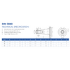 Omega Products DIN2080 ISO40 Morse Taper Adaptor - M16 Thread - 15,000RPM - G6.3 - MTA1 - 45mm Gauge Length thumbnail 2