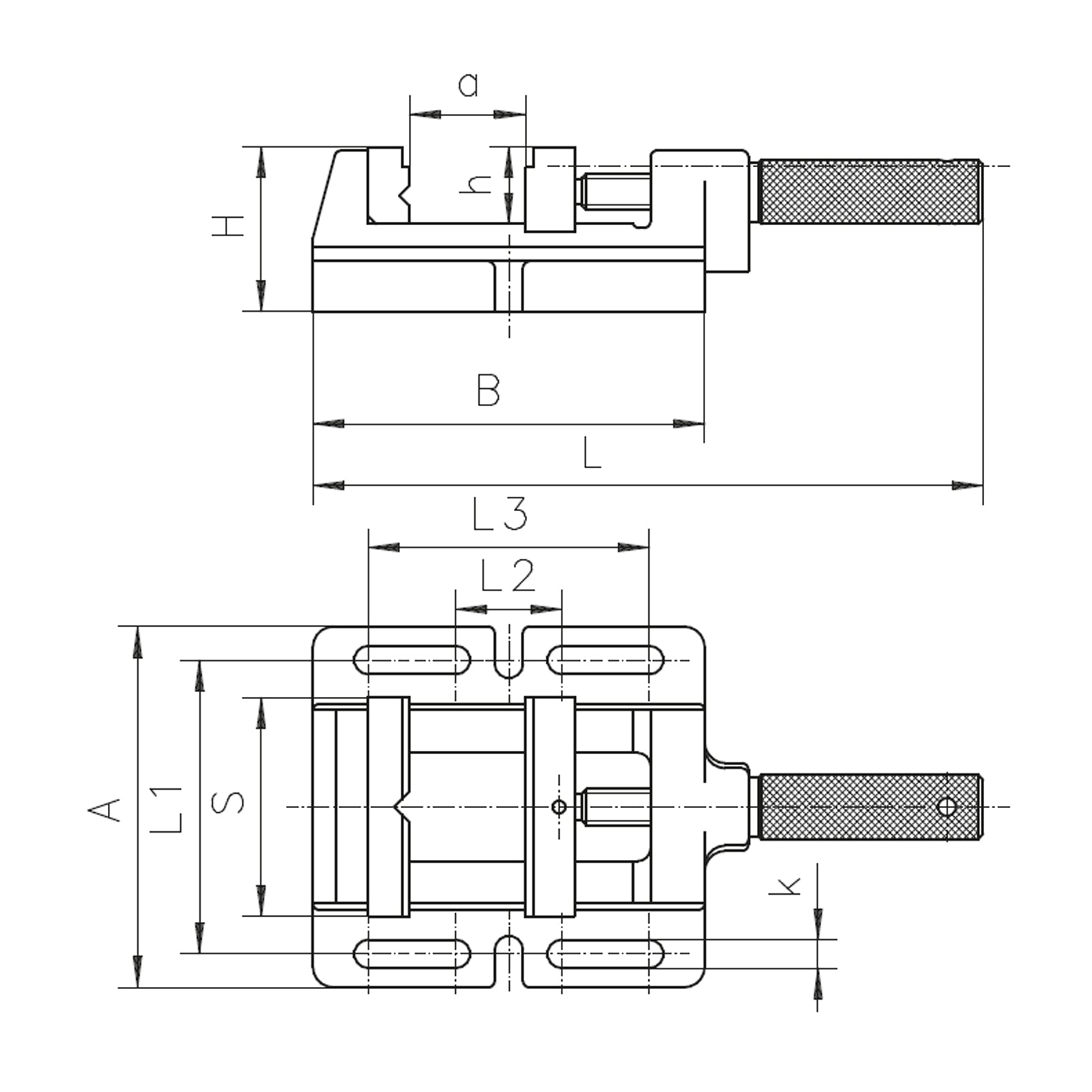 100mm Drilling Machine Vice - 6543 Series (Bison) - 6543-100M