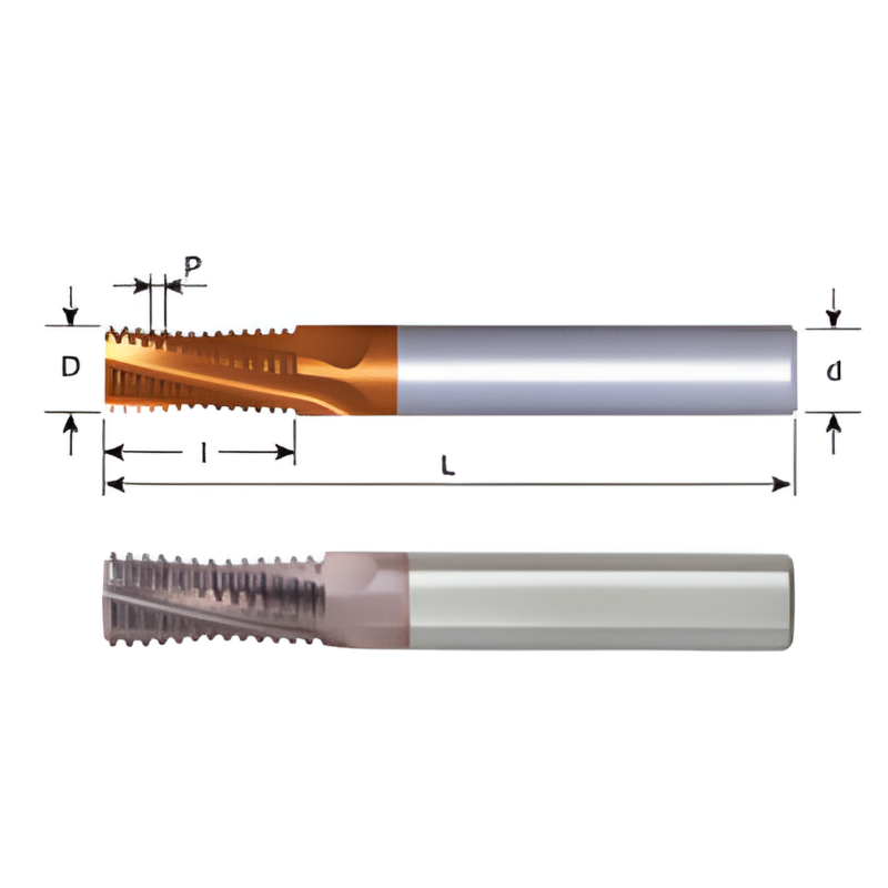 Carmex Thread Mills Solid Carbide - External - MJ - 10mm x 1 - MT7