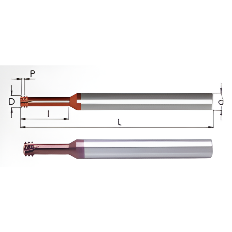 Carmex Thread Mills Solid Carbide - Fast Type - For Hard Materials - UN (UNC UNF UNEF UNS) - 5/16, 3/8 x 24 - MT3