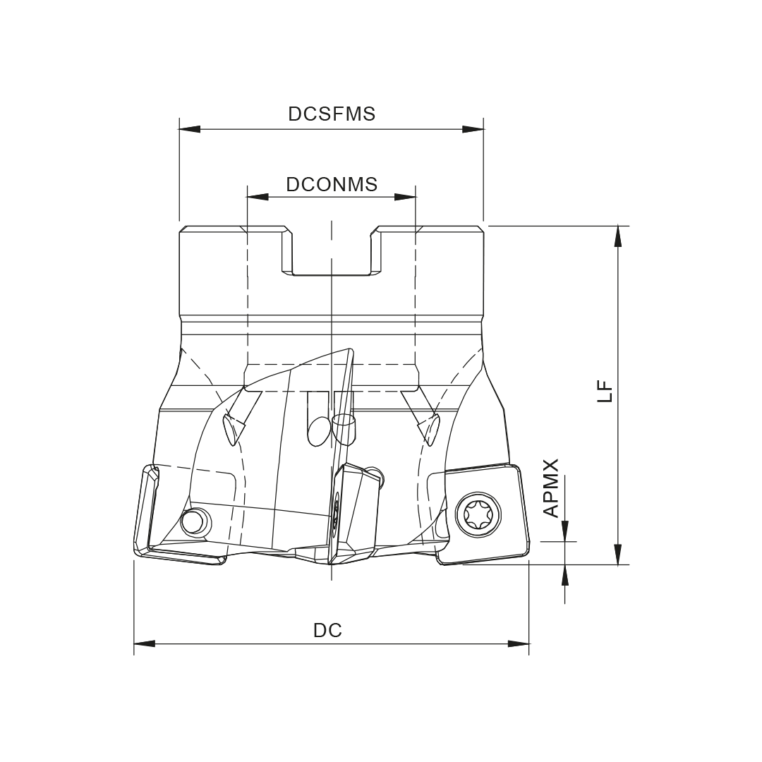 Palbit Arbor Mounting Holder - For SO0803 Inserts - 40mm Cutter Diameter - 181149800