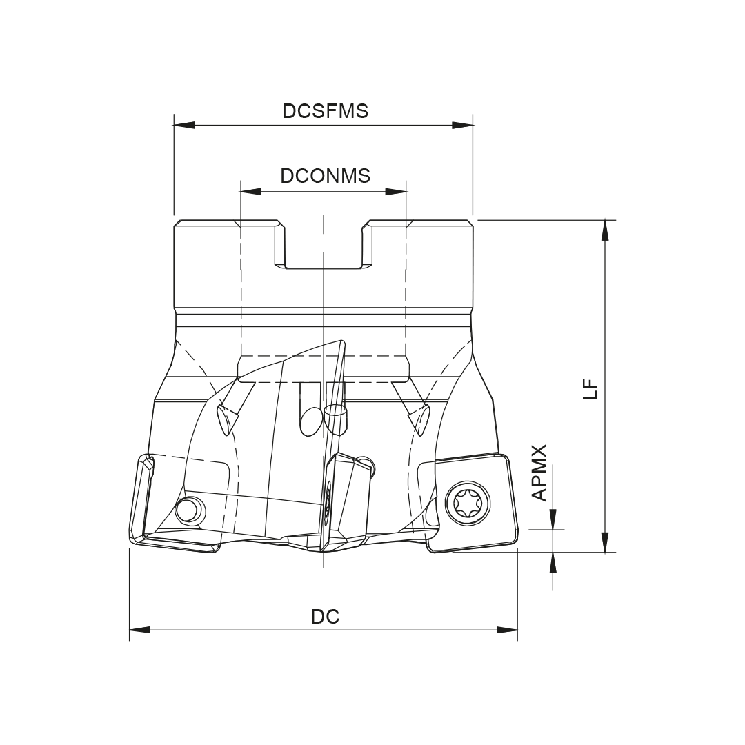 Palbit Arbor Mounting Holder - For SO1606 Inserts - 66mm Cutter Diameter - 181081900