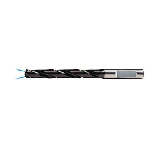 OSG Carbide Drill 5XD - WD1 Coated Whistle Notch Shank - With Oil Hole Drilling - Through Coolant - 7.4mm