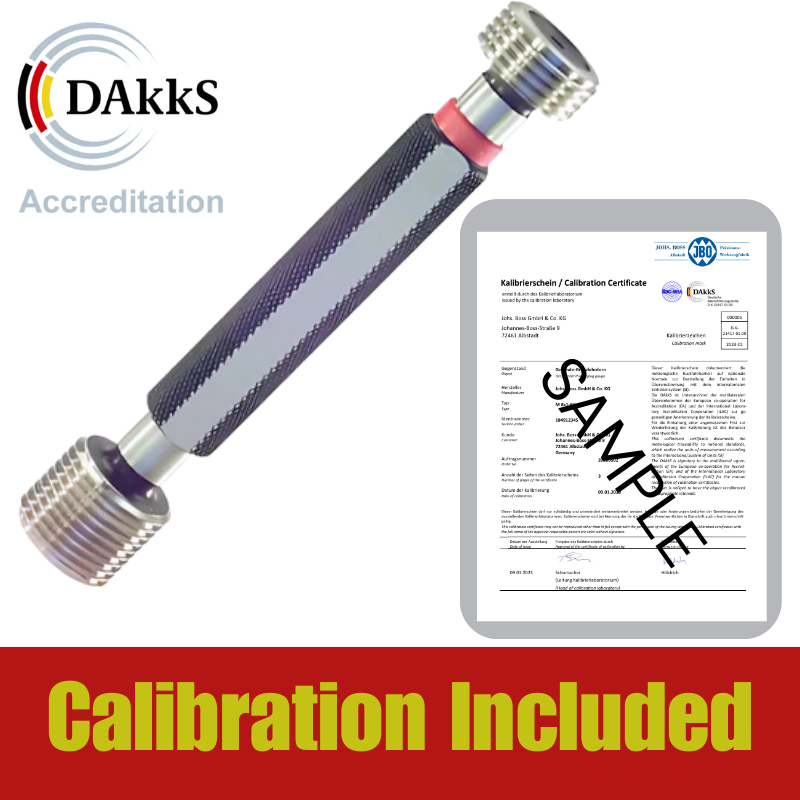 JBO Plug Gauge - Metric (STI) Heli Coil Gauge - Right Hand - 6H - M7 x 1 - Calibrated (DAkkS Calibration)