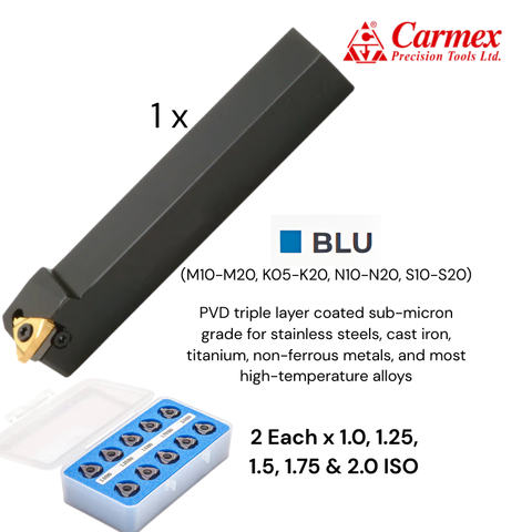 Carmex Thread Turning Promotion (1 Toolholder + 1 KEM-BLU Kit) - SER3232P16 / KEM-BLU