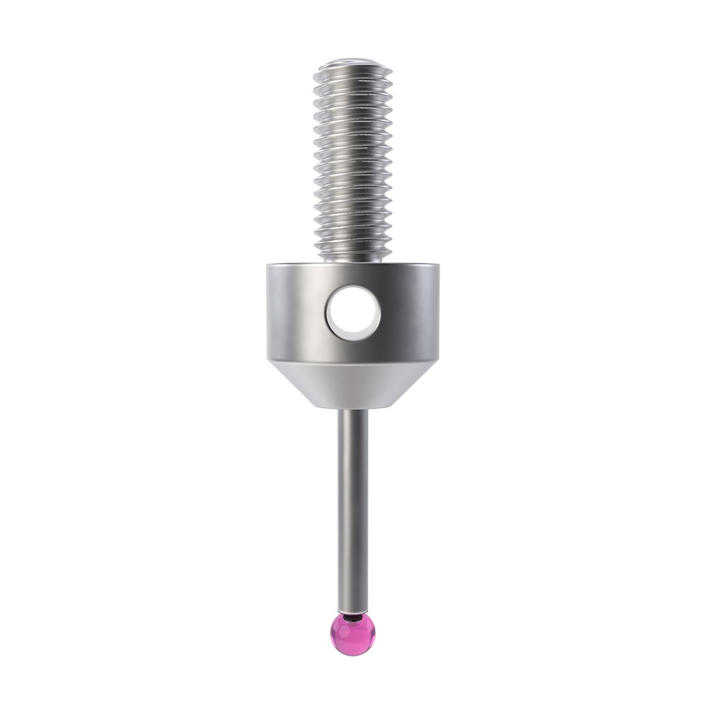 ITP Straight Styli - Type F - Ruby Ball - M5 Thread x 25.5mm Overall Length - LHM503011025