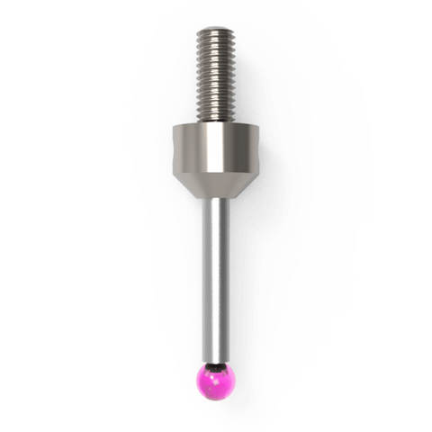 ITP Straight Styli - Type F - Ruby Ball - M5 Thread x 34.5mm Overall Length - LHM505011034