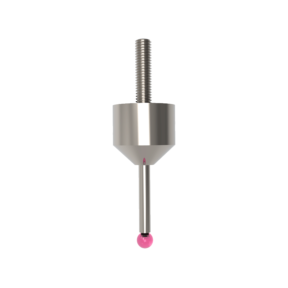 ITP Straight Styli - Type F - Ruby Ball - M5 Thread x 43.5mm Overall Length - LHM505019043