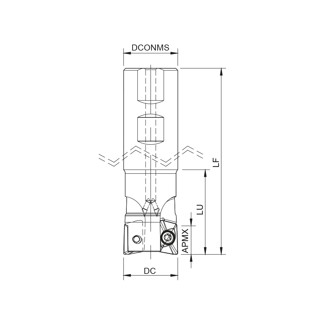 Palbit Weldon Shank Holder - For XPET 1706 Inserts - 40mm Cutter Diameter - 181090700