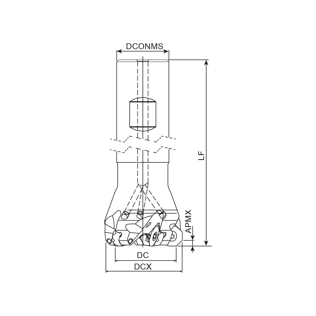 Palbit Weldon Shank Holder - For SF1004 OF0403 Inserts - 32mm Cutter Diameter - 181166100