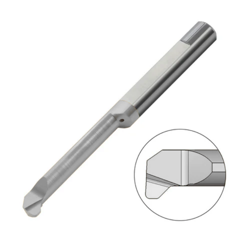 Carmex Carbide Tiny Tool - Thread Relief, Chamfering & Grooving - MDL - K20 Grade - 4.1mm Minimum Diameter x 0.8mm Reach x R0.5 (Left Hand)