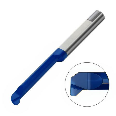 Carmex Carbide Tiny Tool - Thread Relief, Chamfering & Grooving - MDL - BMK Grade - 4.1mm Minimum Diameter x 0.8mm Reach x R0.5 (Left Hand)