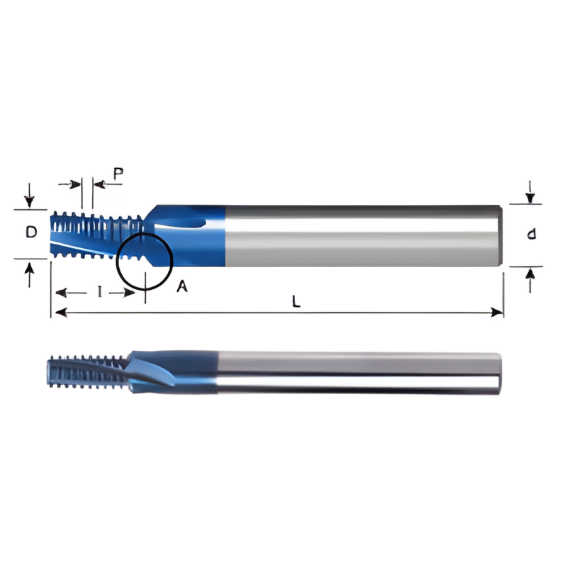 Carmex Thread Mills Carbide - Hard Type - Metric - M3 x 0.5 - MT11