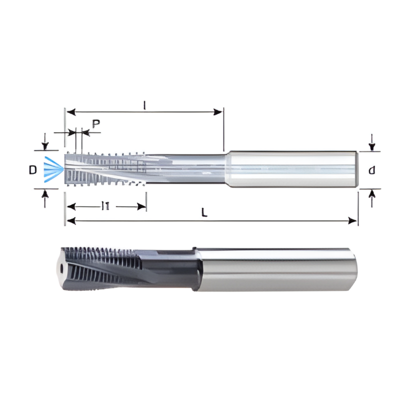 Carmex Thread Mills Long Reach Through Coolant - UN (UNC UNF UNEF UNS) - x 16 - MT7