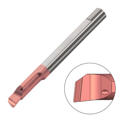 Carmex Carbide Tiny Tool - Boring Bar - MTL - TNX Grade - 4.1mm Minimum Diameter x 10mm Reach x R0.2 (Left Hand)