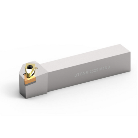 Omega Products Turning Tool Holder - Double Clamp 91 Deg Right Hand - For TNMG 1604 Inserts - DTGNR2525K16