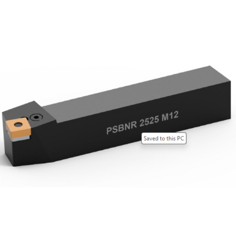 Omega Products Turning Tool Holder - Pin Lock 75 Deg Left Hand - For SNMG 1204 Inserts - PSBNL2525M12