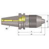Omega Products BT30 Drill Chuck - NCDC High Accuracy - 1mm - 13mm Capacity - 125mm Gauge Length thumbnail 2