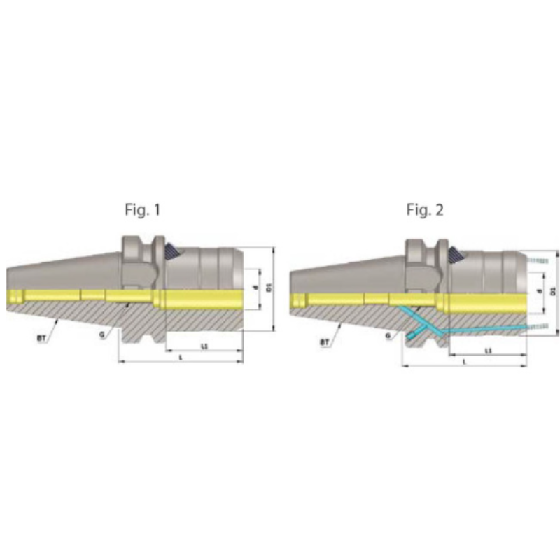 Omega Products BT30 Hydraulic Expansion Chuck - HC20S - 25,000RPM - G2.5 - 90mm Gauge Length - Form AD/B