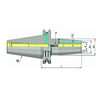 Omega Products DV40 Shrink Fit Chuck With Front Face Coolant - G2.5 - 25,000RPM - 32mm Clamping Diameter - 160mm Gauge Length thumbnail 2