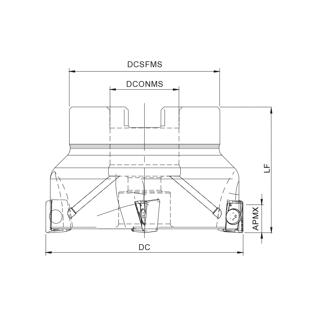 Palbit Arbor Mounting Holder - For AN1004 Inserts - 80mm Cutter Diameter - 181076000
