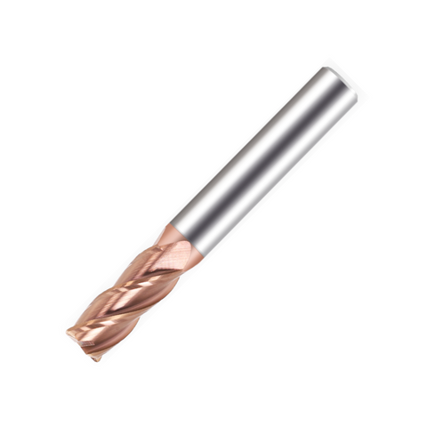 Vortex Carbide End Mill - 4 Flute Radius Edge - TiSiN Coated - 5mm x 75mm x 5mm xR1