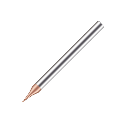 Vortex Carbide End Mill - 2 Flute Micro Square Edge - TiSiN Coated - 0.2mm