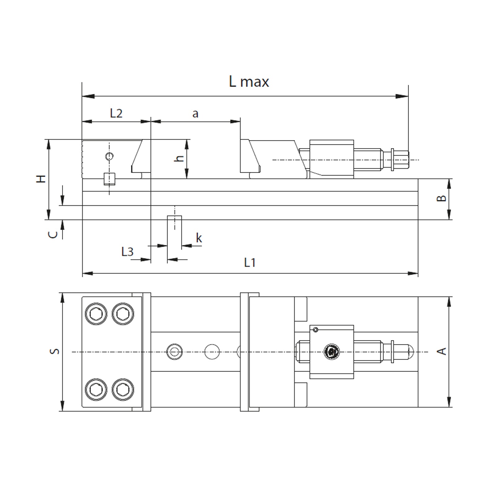 200mm Precision Vice - 6620 Series (Bison) - 6620-200-535-260-I