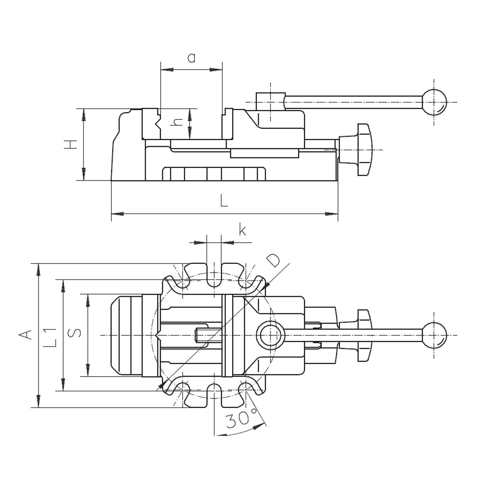 100mm Quick-Acting Drilling Machine Vice - 6542 Series (Bison) - 6542-100