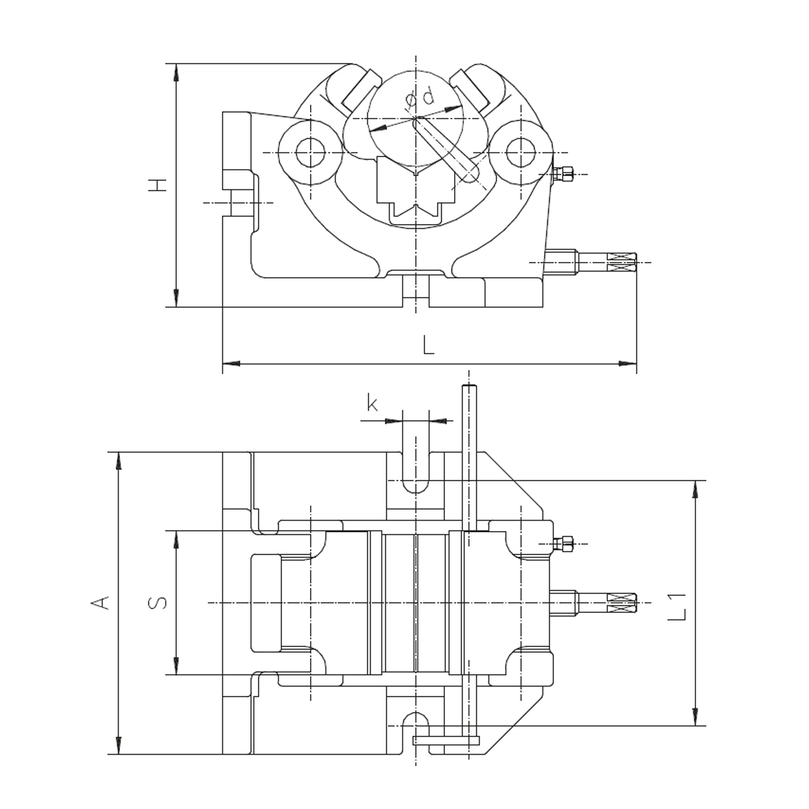 160mm Shaft Holding Machine Vice - 6546 Series (Bison) - 6546-160