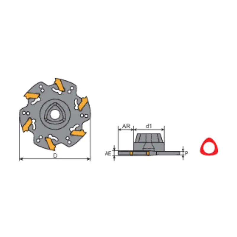 Y.T. Indexable T-Slot Cutter (3T) - Metric - 60 mm Saw Diameter for LNGT Inserts - Insert Width 5 to 5.5mm (3T1632-5.0)