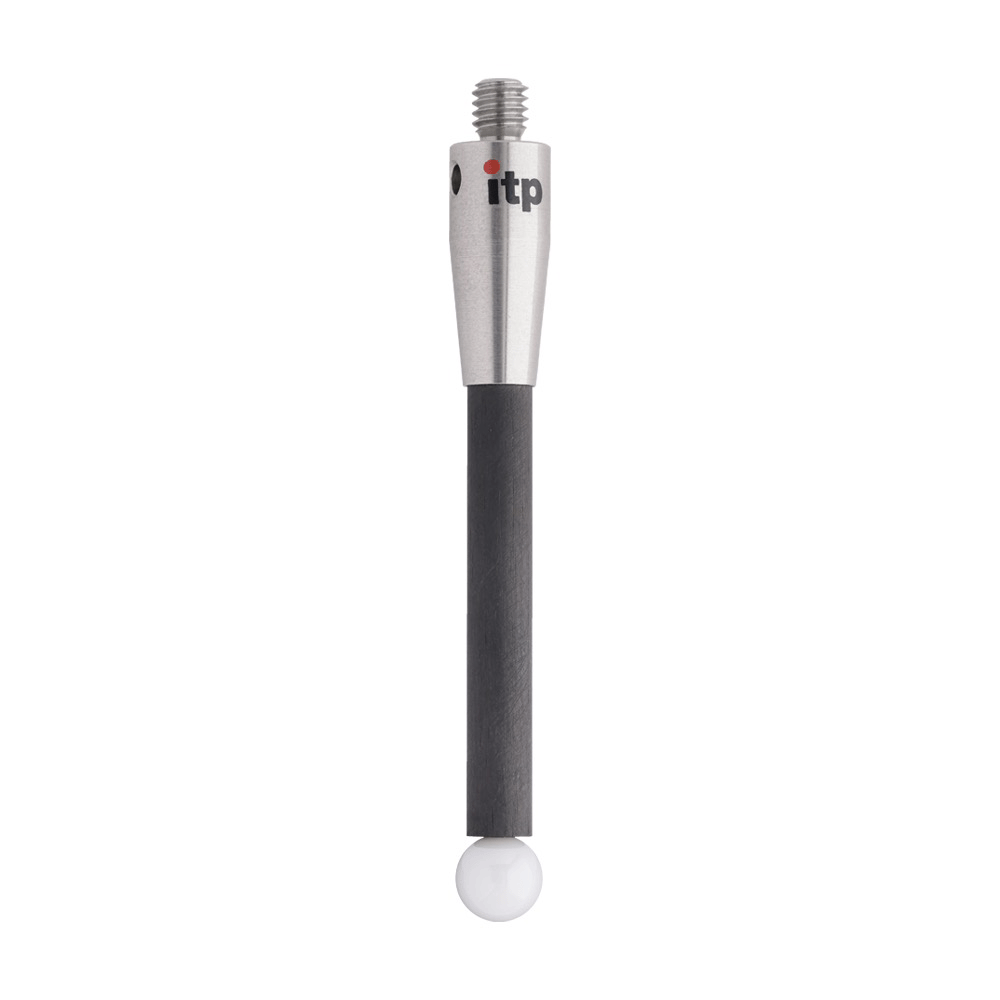 ITP Straight Styli - Type A - Zirconium Oxide Ball - M4 Thread x 53mm Overall Length - TCM4Z6007053