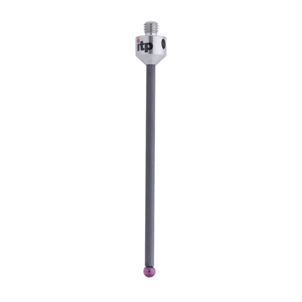 ITP Straight Styli - Type A - Ruby Ball - M5 Thread x 77mm Overall Length - TCM504010077