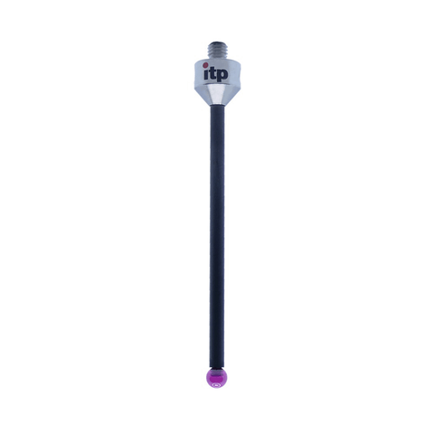 ITP Straight Styli - Type A - Ruby Ball - M5 Thread x 77.5mm Overall Length - TCM505010077
