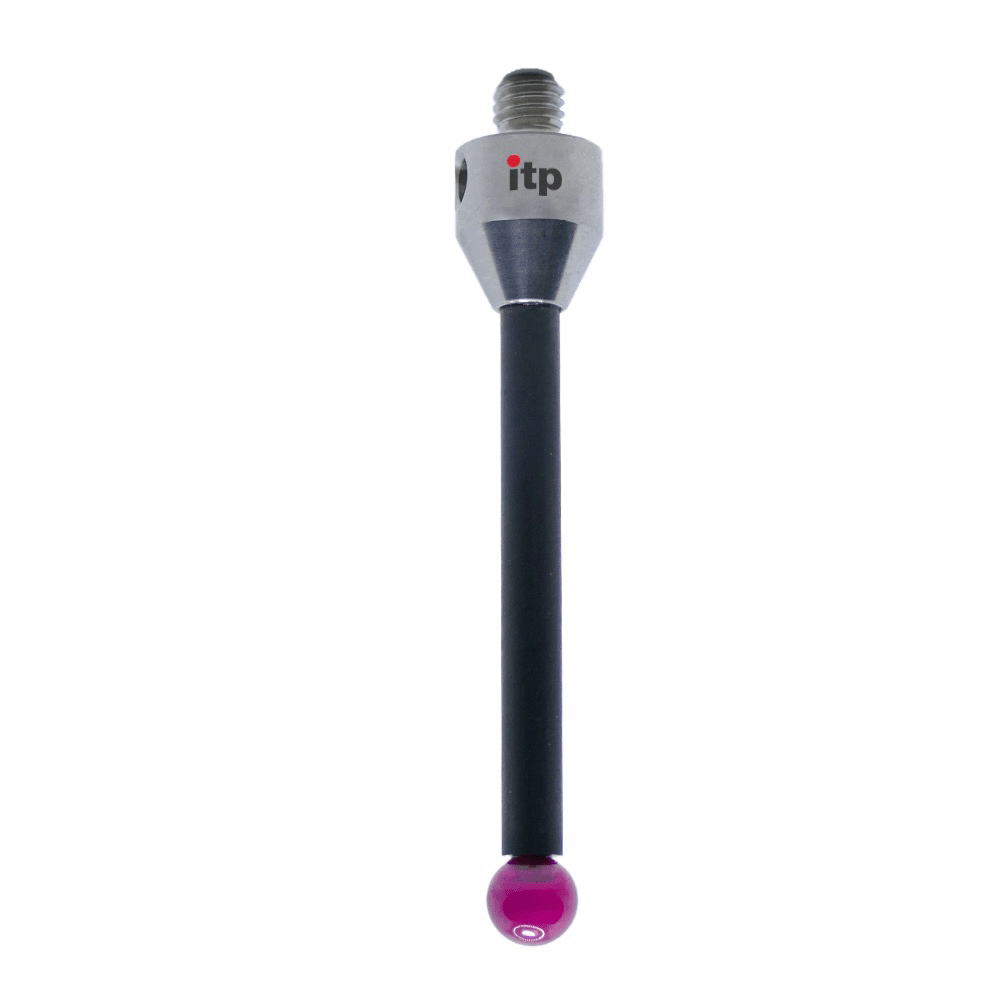 ITP Straight Styli - Type A - Ruby Ball - M5 Thread x 53mm Overall Length - TCM506010053
