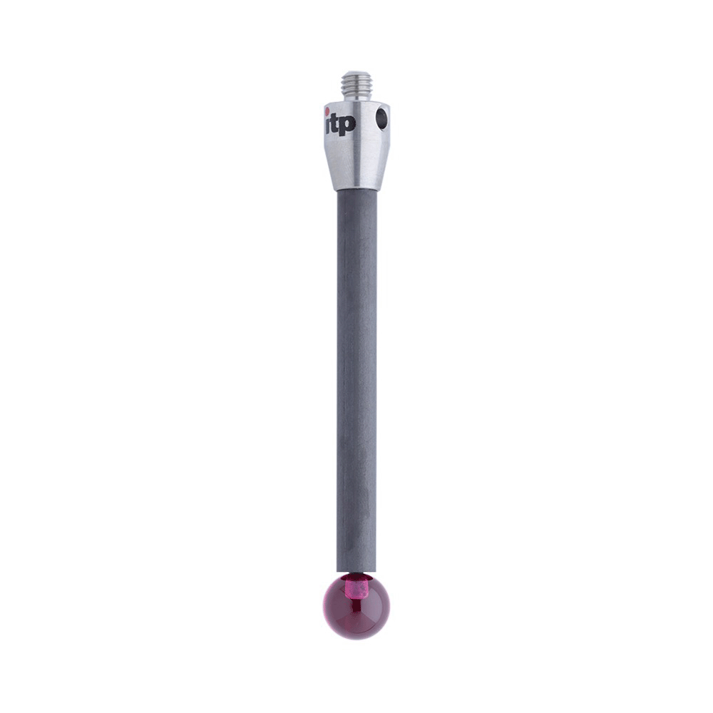 ITP Straight Styli - Type A - Ruby Ball - M5 Thread x 104mm Overall Length - TCM508010104