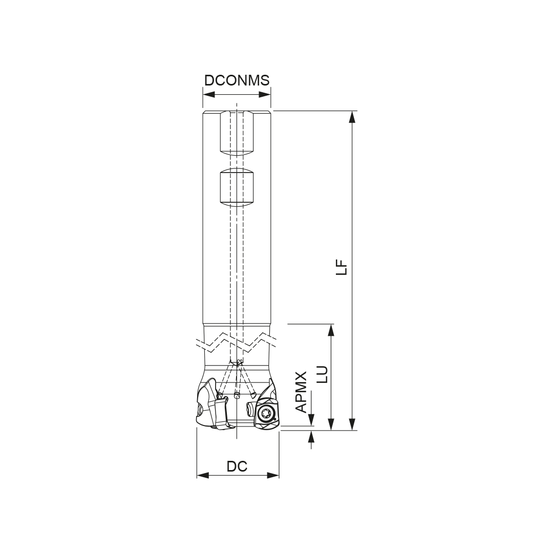 Palbit Weldon Shank Holder - For XN1205 Inserts - 32mm Cutter Diameter - 181181000