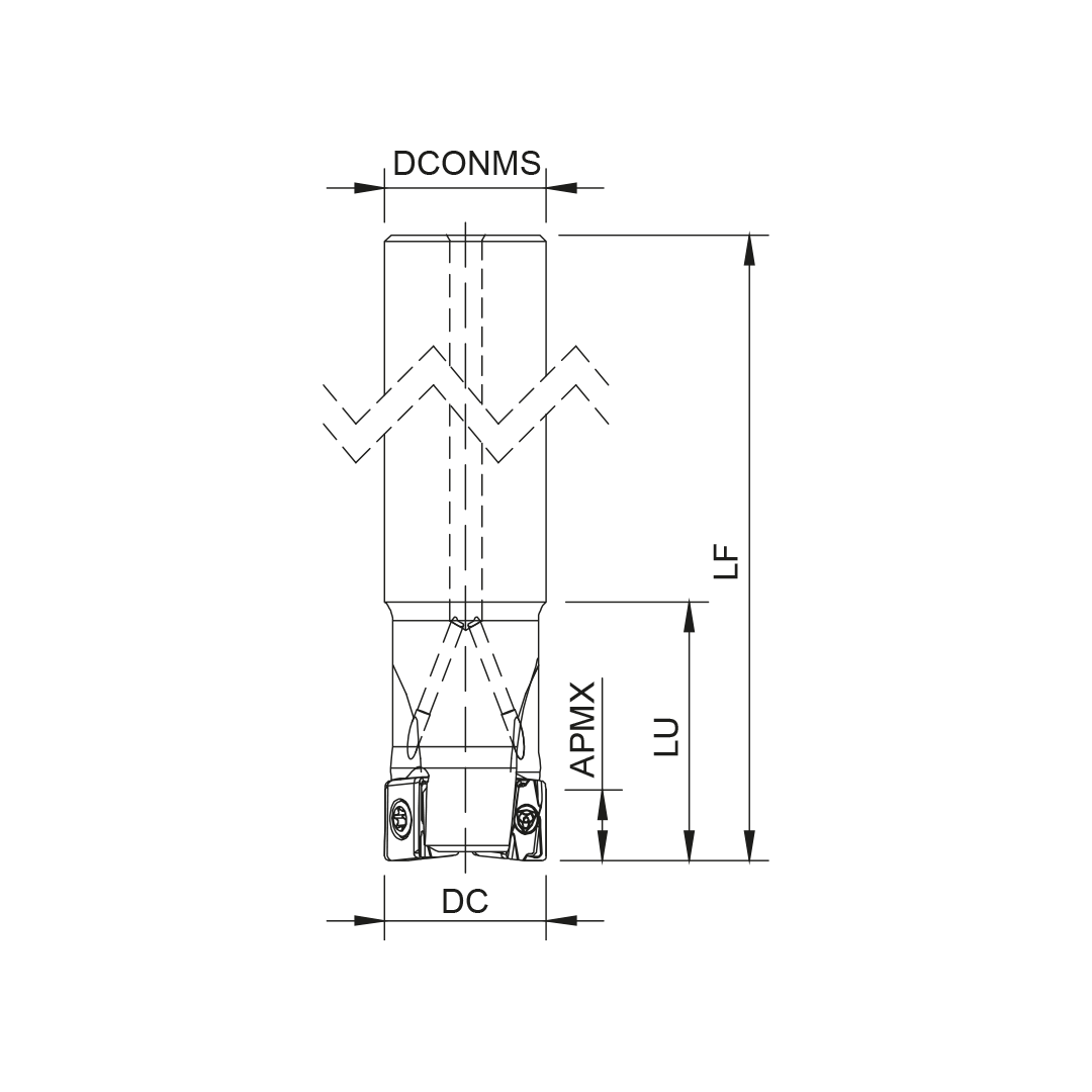 Palbit Cylindrical Shank Holder - For LN0904 Inserts - 20mm Cutter Diameter - 181158800