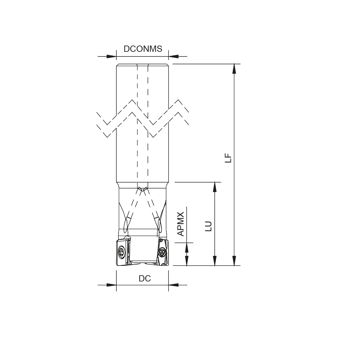 Palbit Cylindrical Shank Holder - For LN1306 Inserts - 40mm Cutter Diameter - 181118700