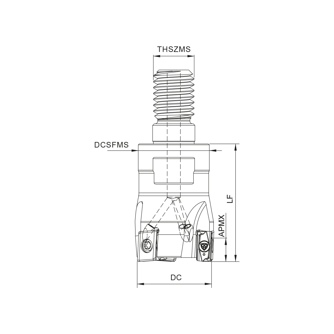 Palbit Threaded Coupling Holder - For LN0904 Inserts - 25mm Cutter Diameter - 181144200