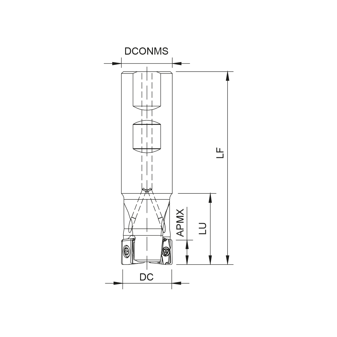 Palbit Weldon Shank Holder - For LN0904 Inserts - 16mm Cutter Diameter - 181109400